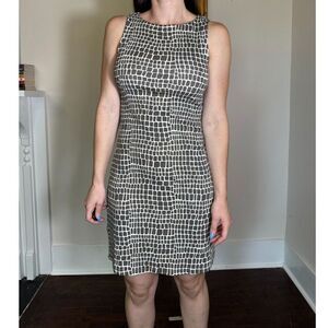 Tommy Bahama Black and White Grid Mini Dress